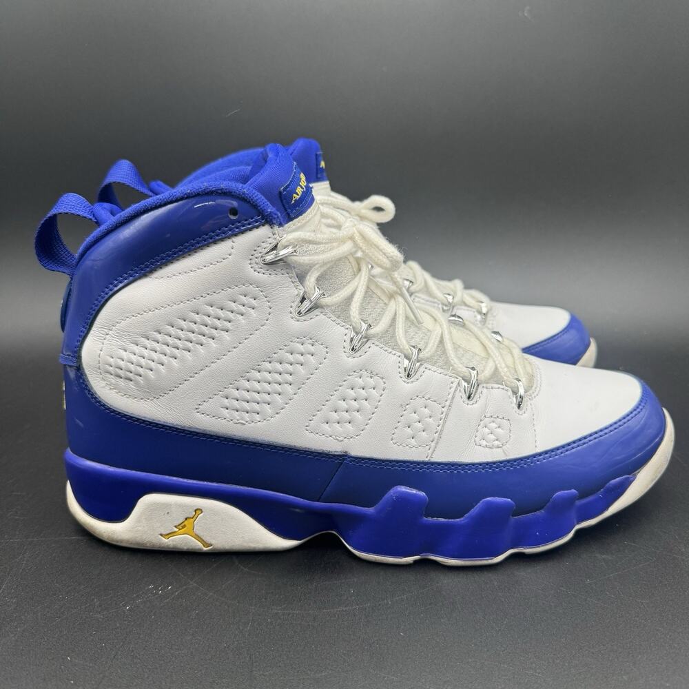 Size 11 - Air Jordan 9 Retro Kobe Blue White Yellow Leather (302370-121) - Picture 2 of 10